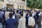تجمع فرهنگیان بوشهر هم اکنون درب آموزش و پرورش