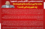 نماینده مجلس: آقای رئیس جمهور! ملت با این درآمدها و هزینه‌ها چه طور زندگی کنند؟